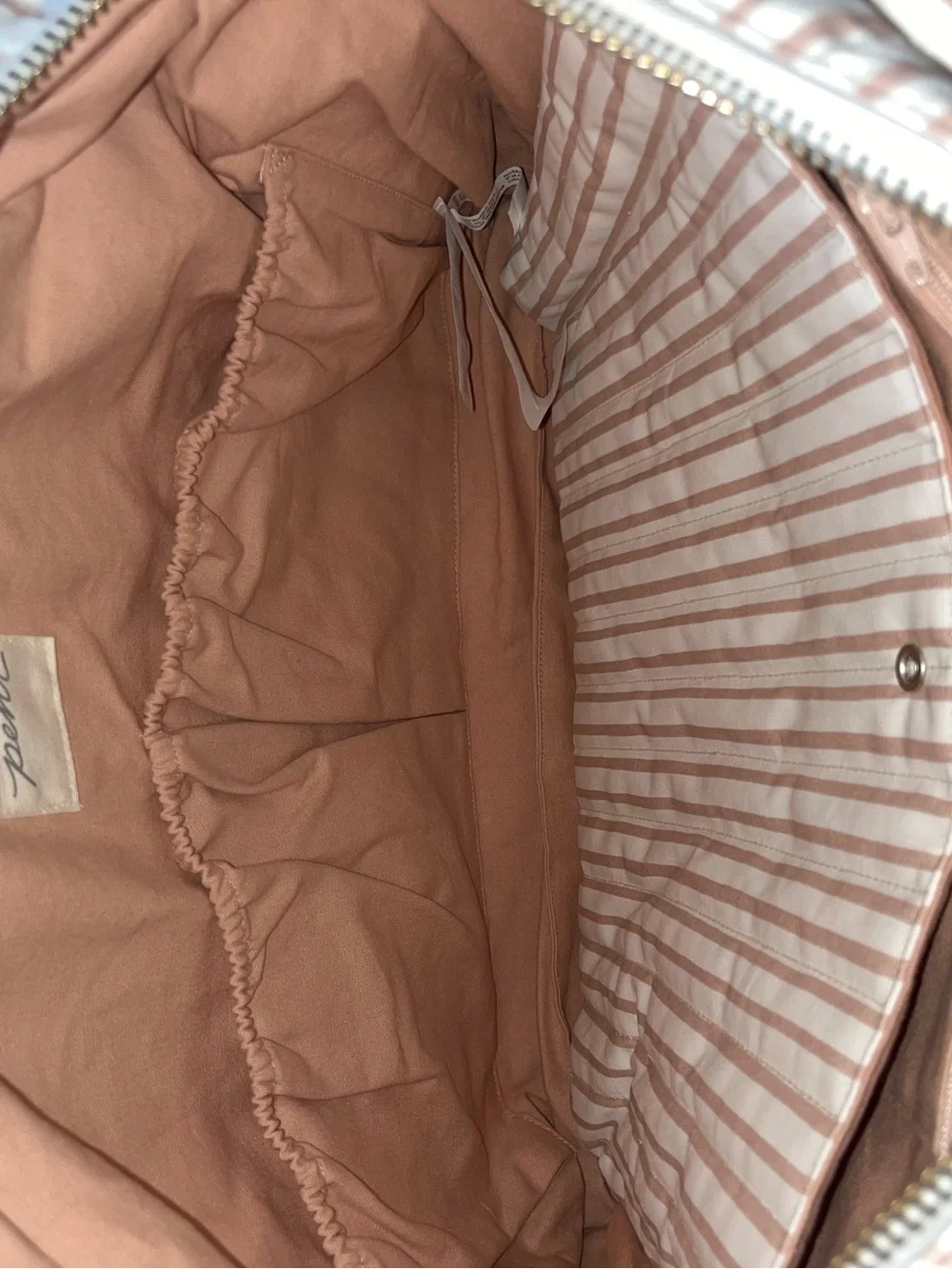 New Pehr diaper bag pink stripes
